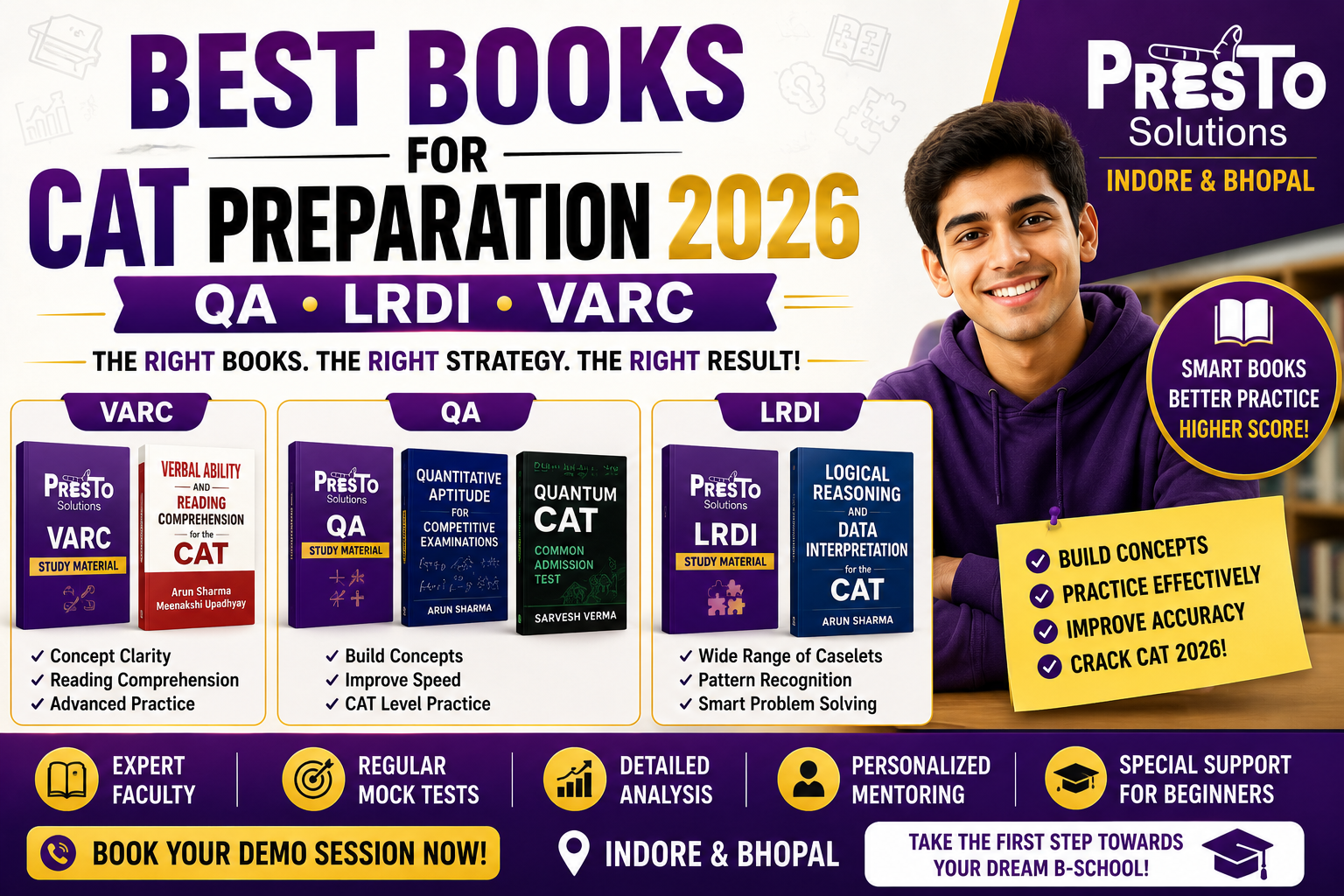 Best Books for CAT Preparation 2026 (QA, LRDI & VARC) - Presto Solution ...